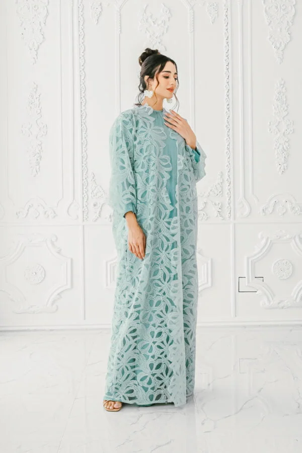 DONNA ABAYA SOFT GREEN - Image 3